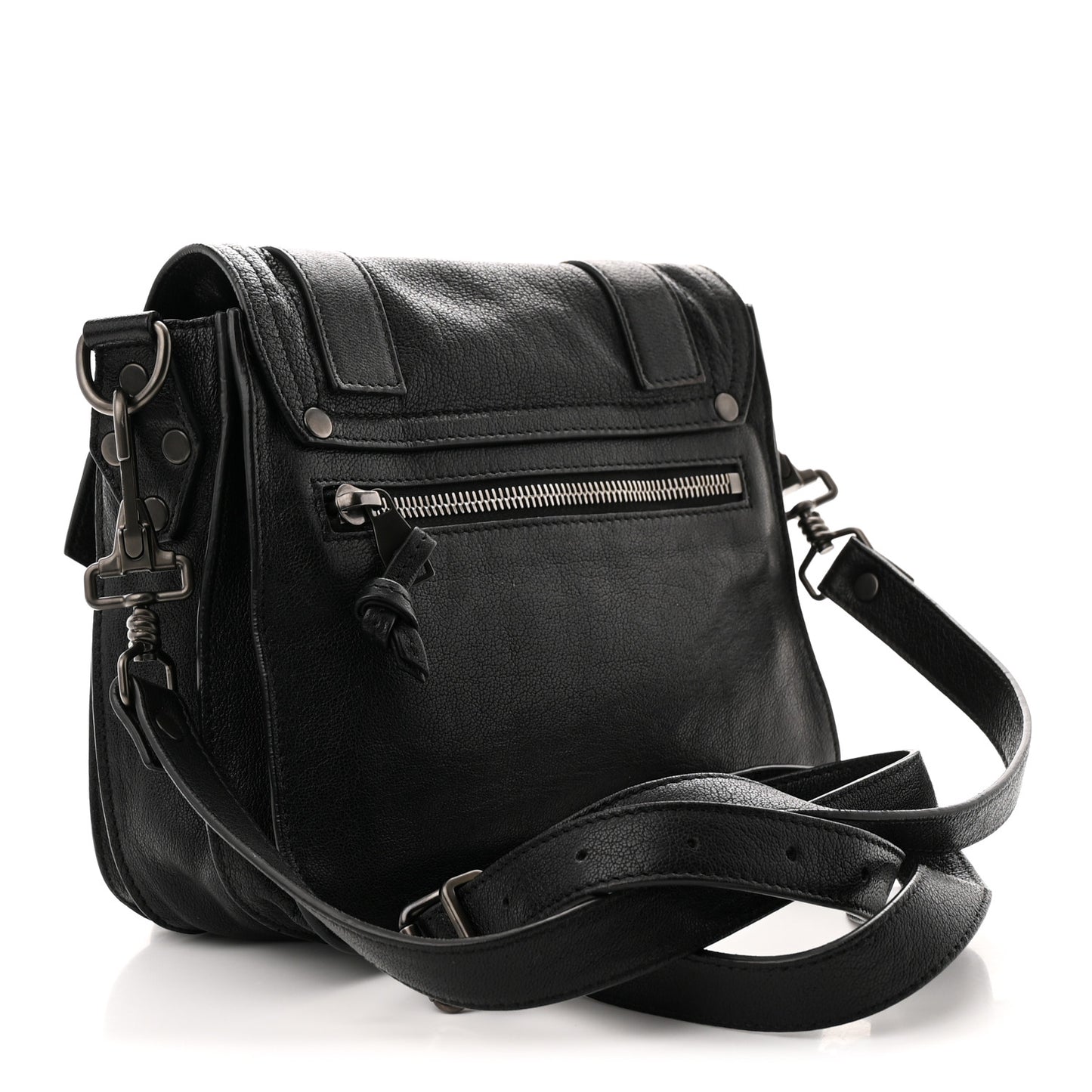 Lambskin PS1 Pouch Messenger Black