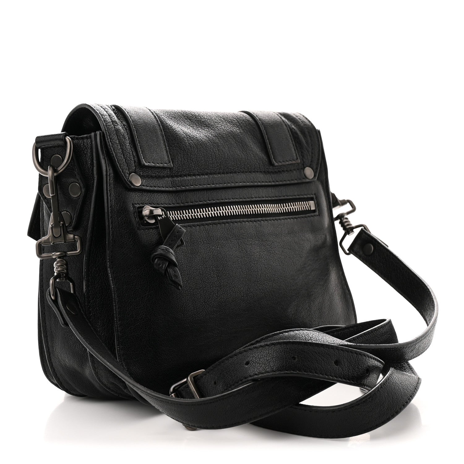 Proenza Schouler Lambskin PS1 Pouch Messenger Black 3 of 11