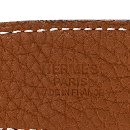 Hermes Box Togo 32mm Constance H Belt 90 36 Black Gold 5 of 7