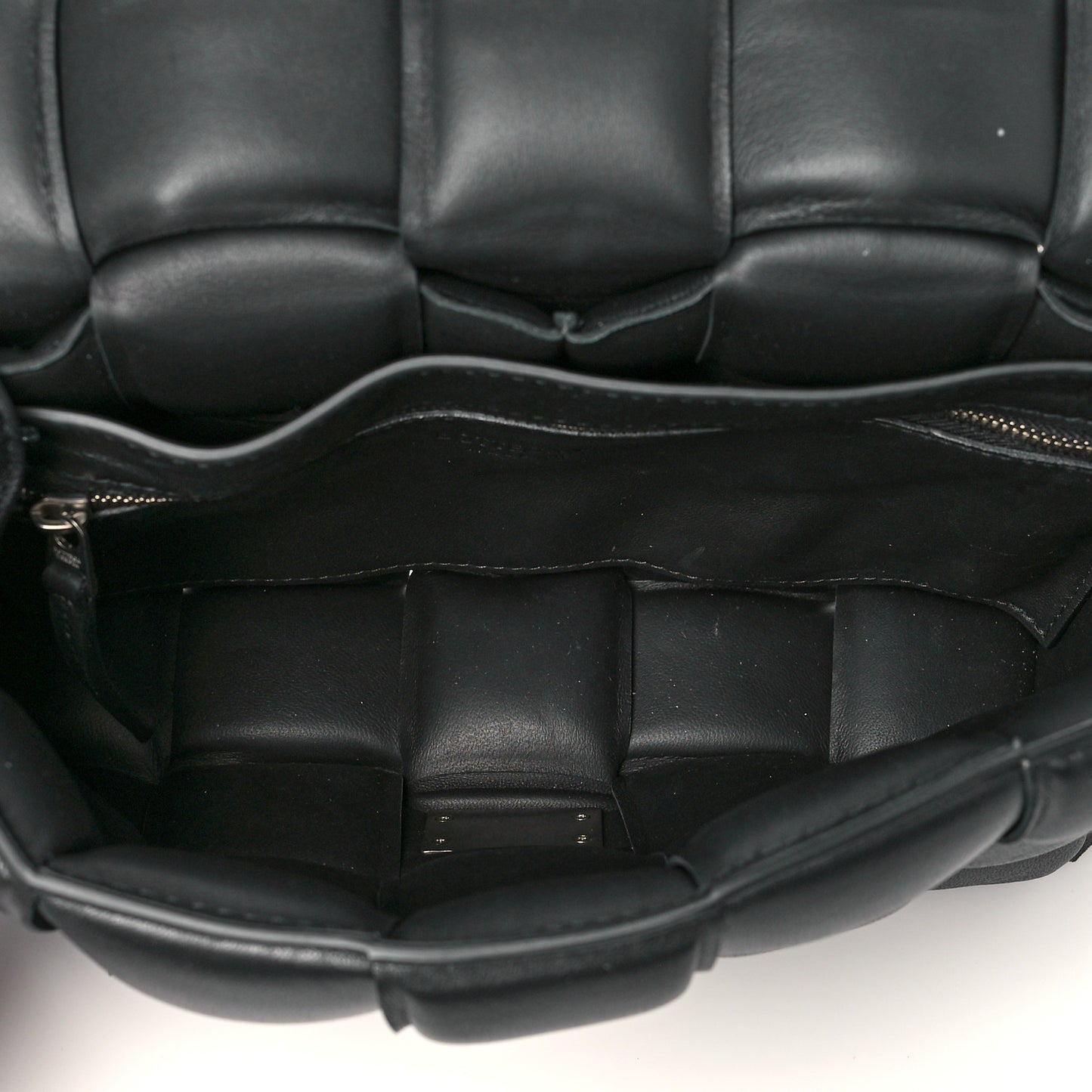 Nappa Maxi Intreccio Padded Cassette Crossbody Bag Black
