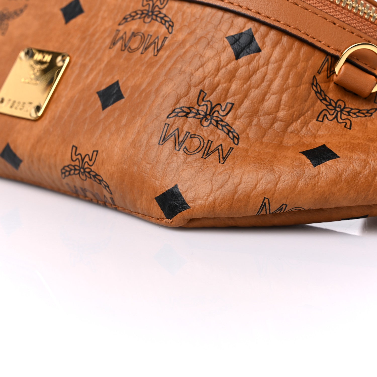 MCM Visetos Small Fusten Belt Bag Cognac 9 of 9