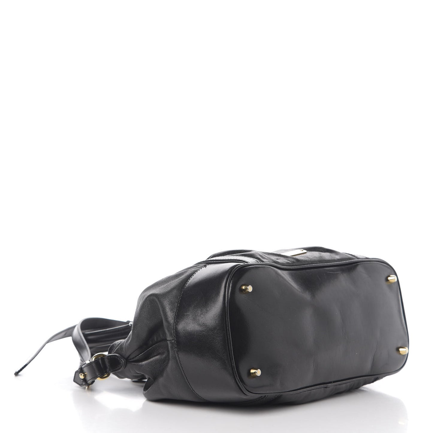 Smooth Calfskin Satchel Black