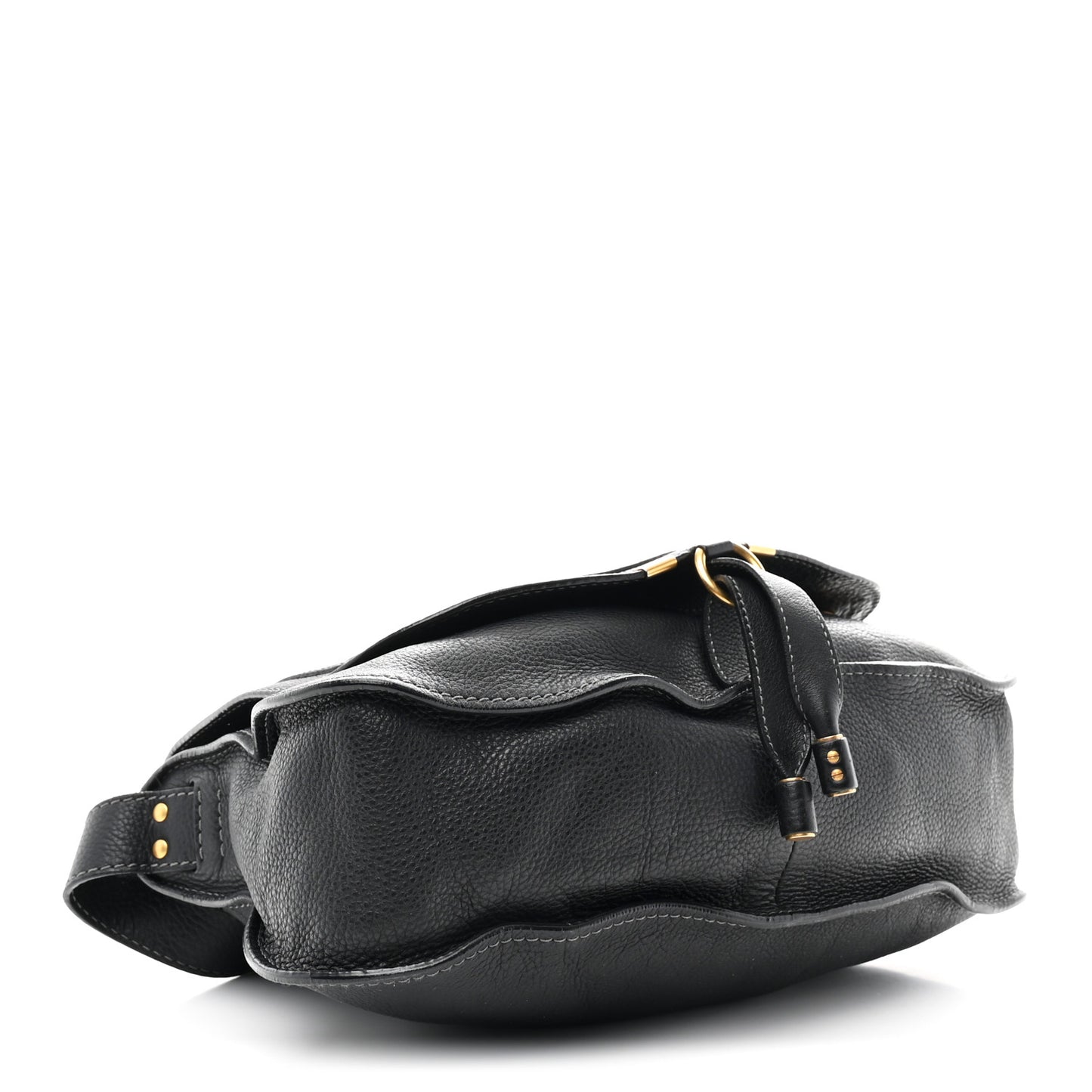 Calfskin Medium Marcie Top Handle Bag Black