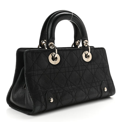 Christian Dior Calfskin Cannage Stitched Small Lady East West Lady Dior Black 3 of 13