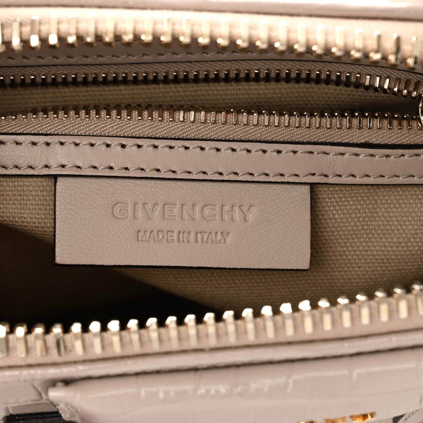 Calfskin Crocodile Embossed Mini Antigona Dune