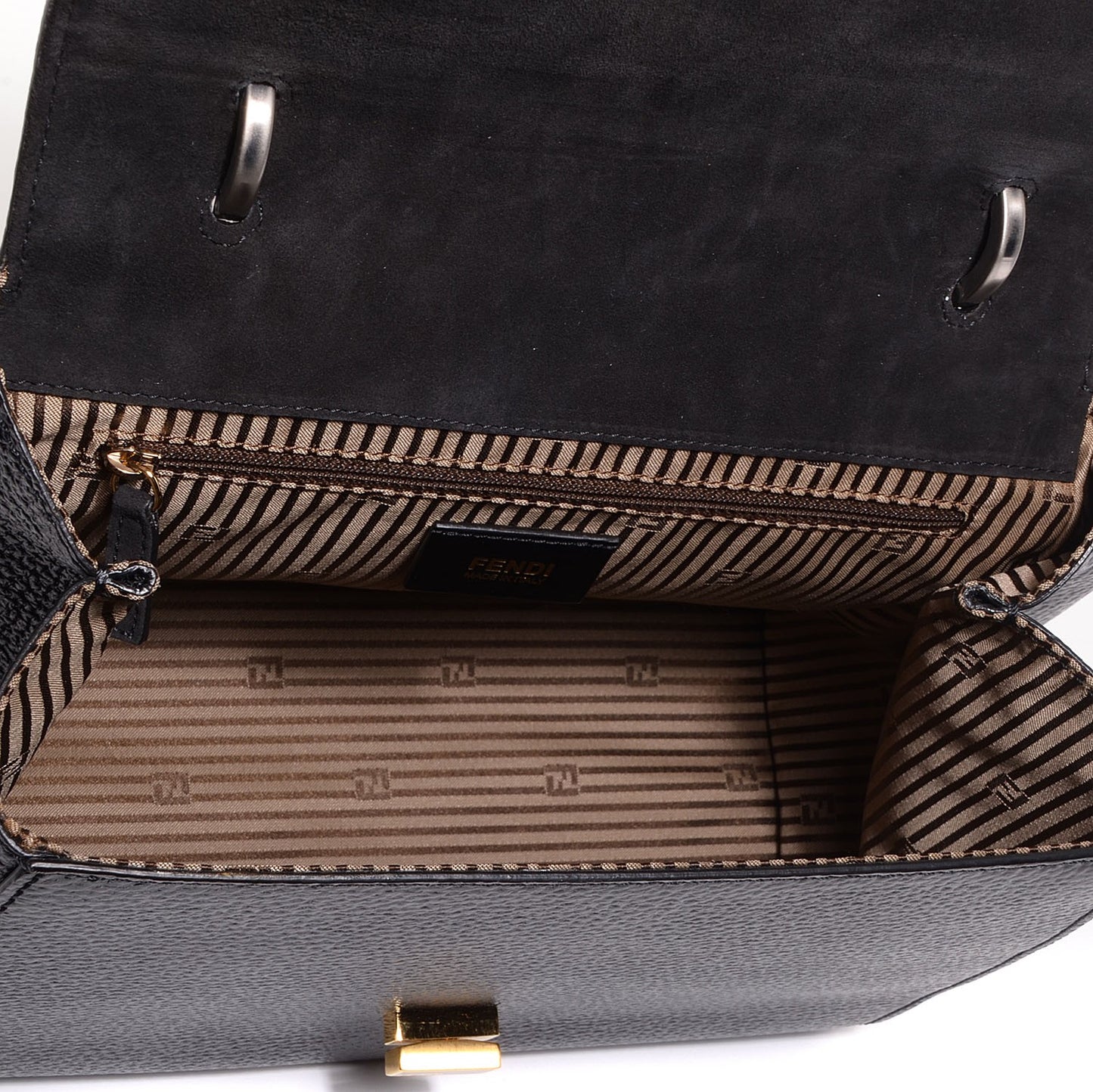 Glossy Buffalo Stingray Silvana Bag Black