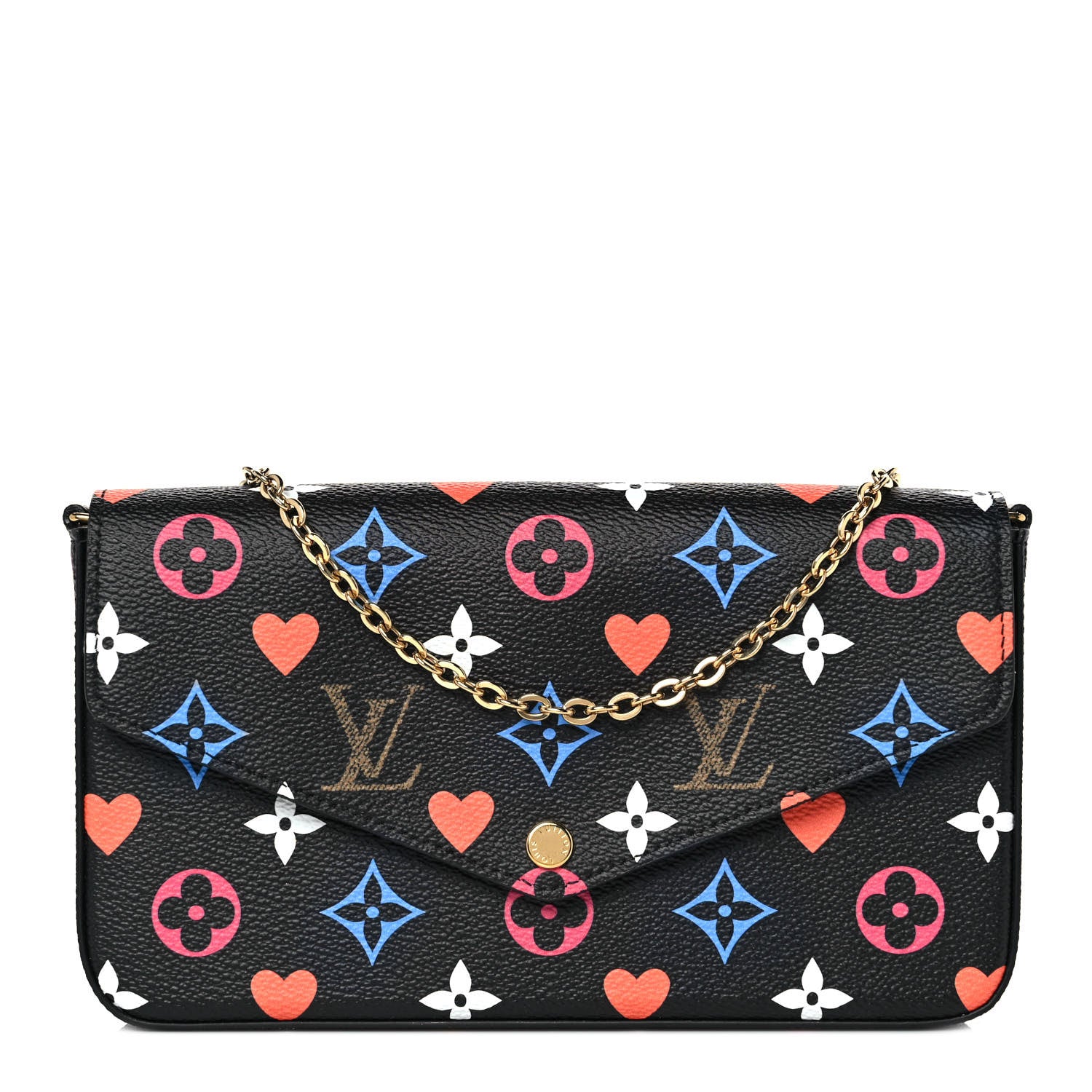 Louis Vuitton Game On Felicie Chain Wallet Black 3 of 9