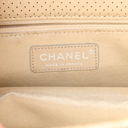 Chanel Calfskin Perforated 50's Satchel Beige 5 of 9