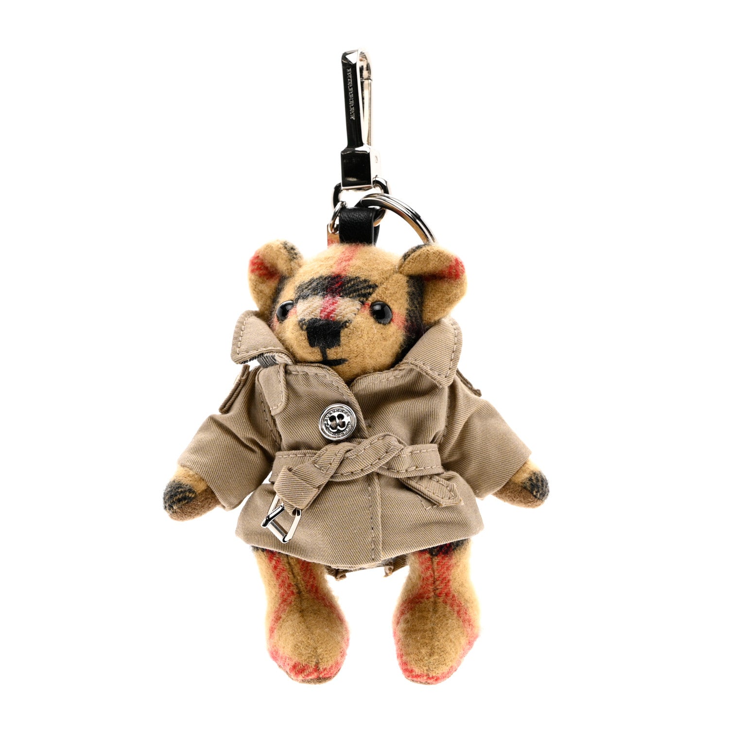 Burberry Thomas Check Trench Teddy Bear Keychain Charm Camel 1 of 3