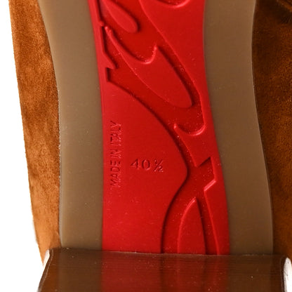 Christian Louboutin Veau Velours Dianouchette Lug Chelsea 100 Boots 40.5 Toscan 8 of 9