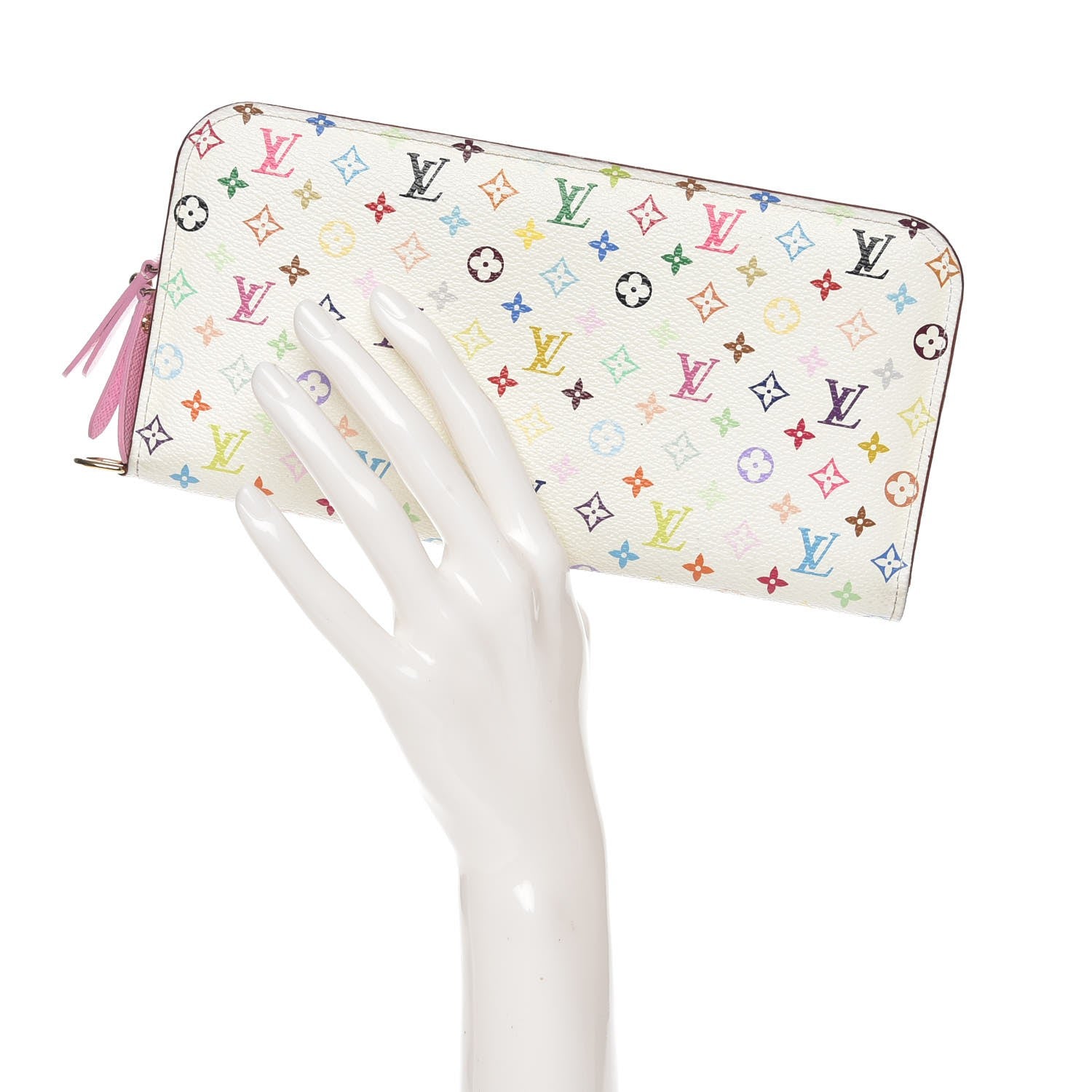 Louis Vuitton Monogram Multicolor Insolite Wallet White Litchi 2 of 8