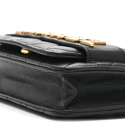 Chanel Calfskin Quilted Enchained Wallet On Chain WOC Black 10 of 10