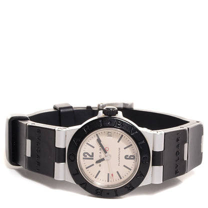 Bulgari Aluminum Rubber 32mm Diagono Quartz Watch 4 of 7