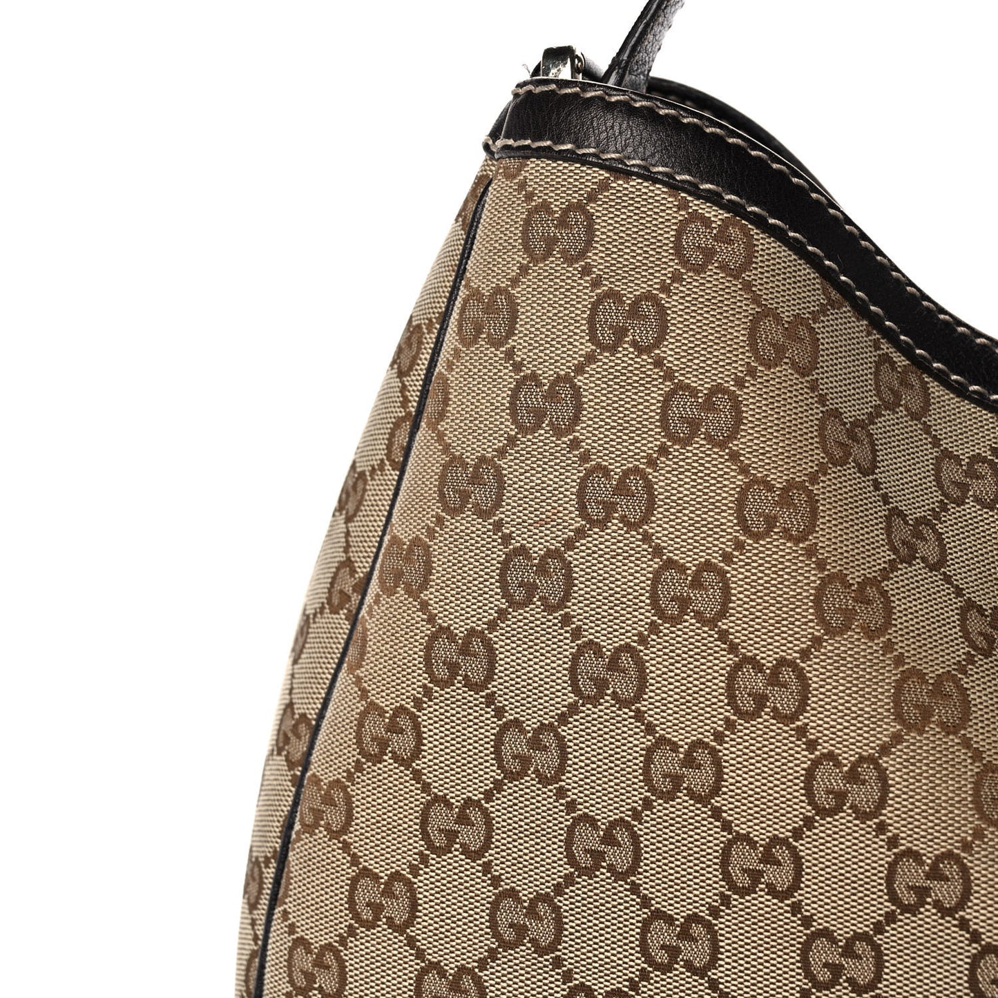 Monogram Large New Ladies Web Hobo Dark Brown