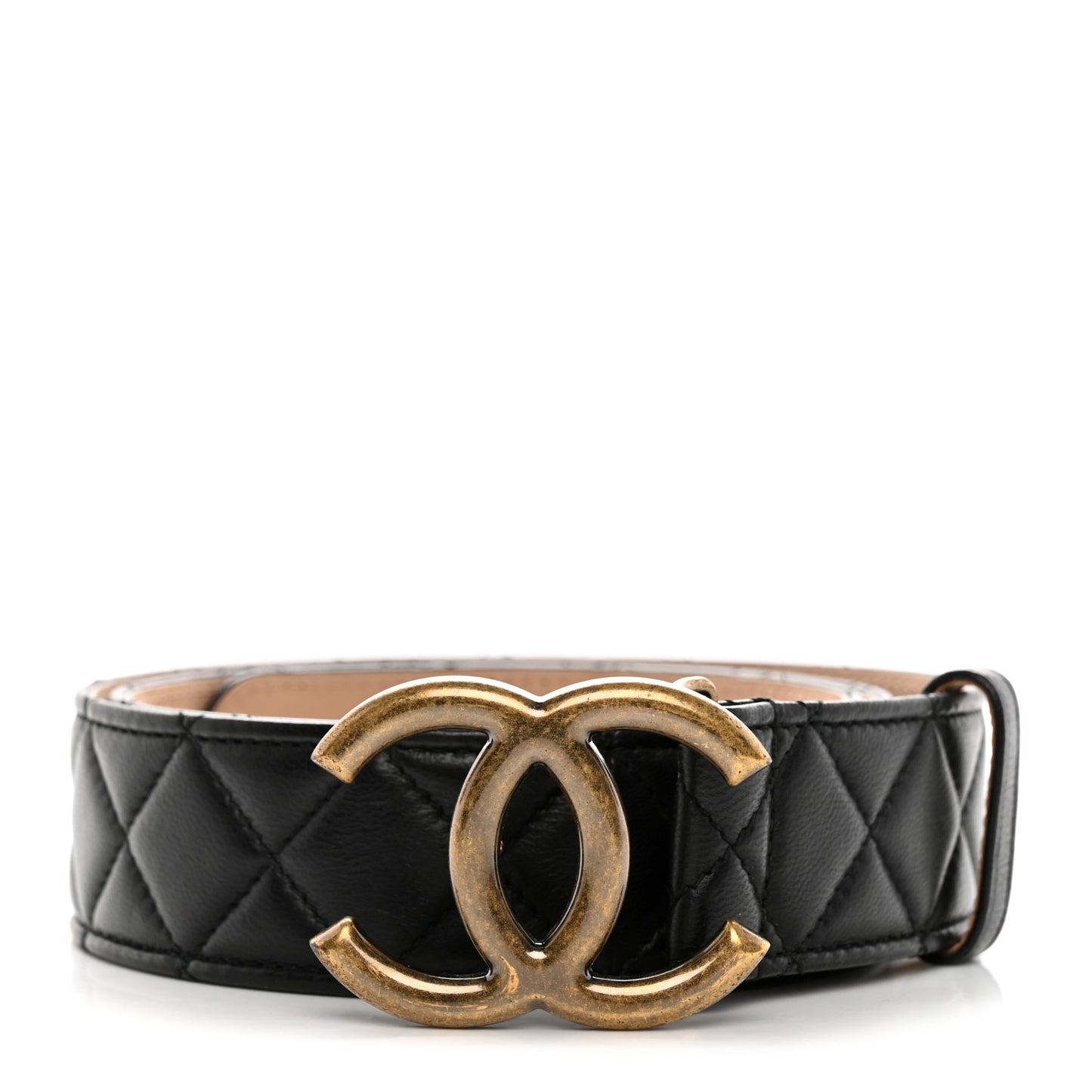 Lambskin Quilted CC Belt 90 36 Black