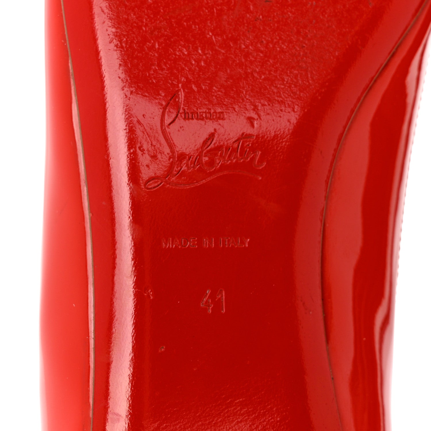 Christian Louboutin Patent PVC Paulina Flats 41 Carazon 7 of 7