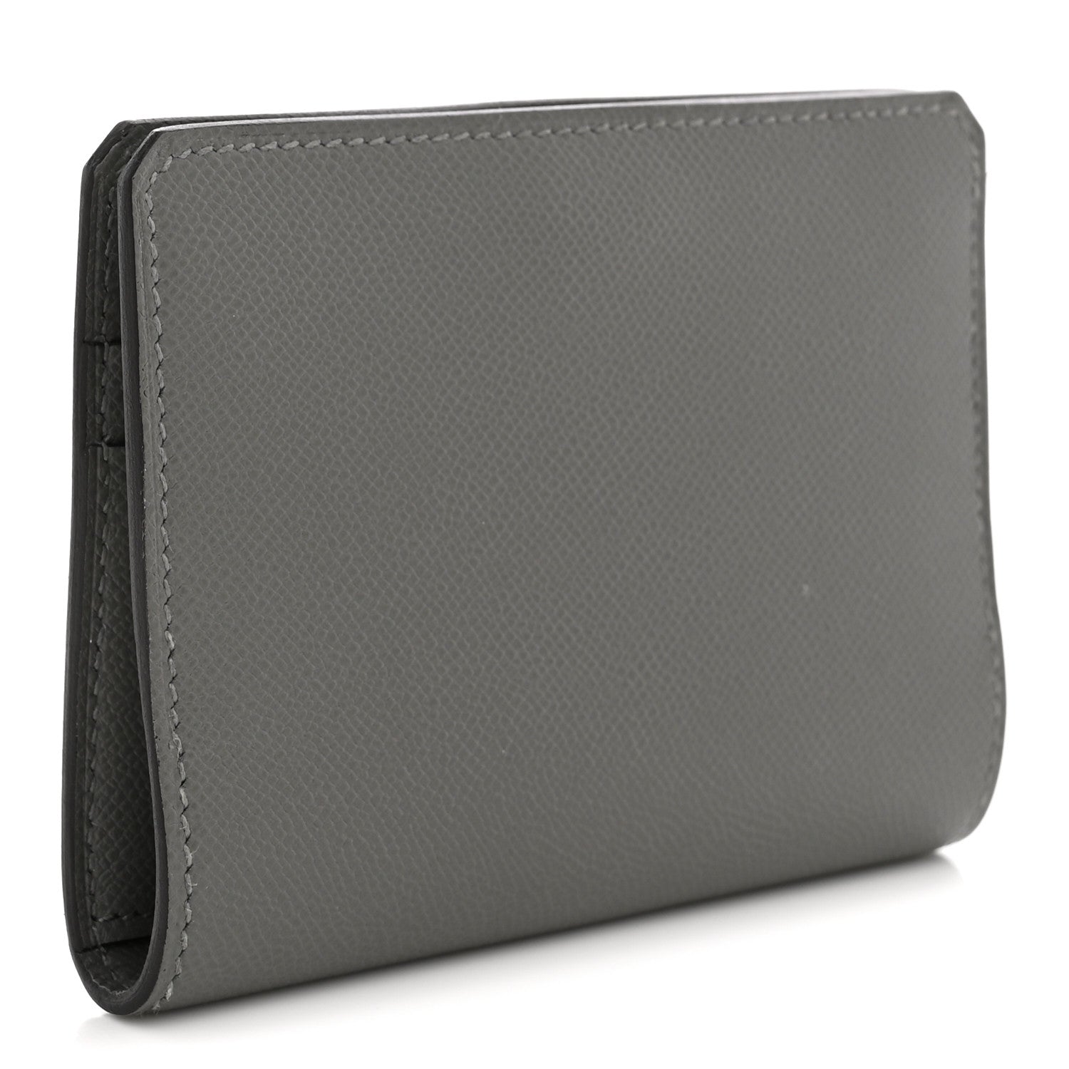 Hermes Madame Calfskin Medor Card Holder Gris Meyer 3 of 7