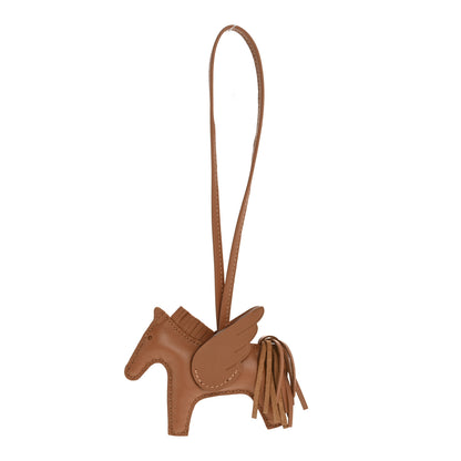 Hermes Milo Lambskin Swift Grigri Rodeo Pegase Horse Bag Charm PM Gold 1 of 5