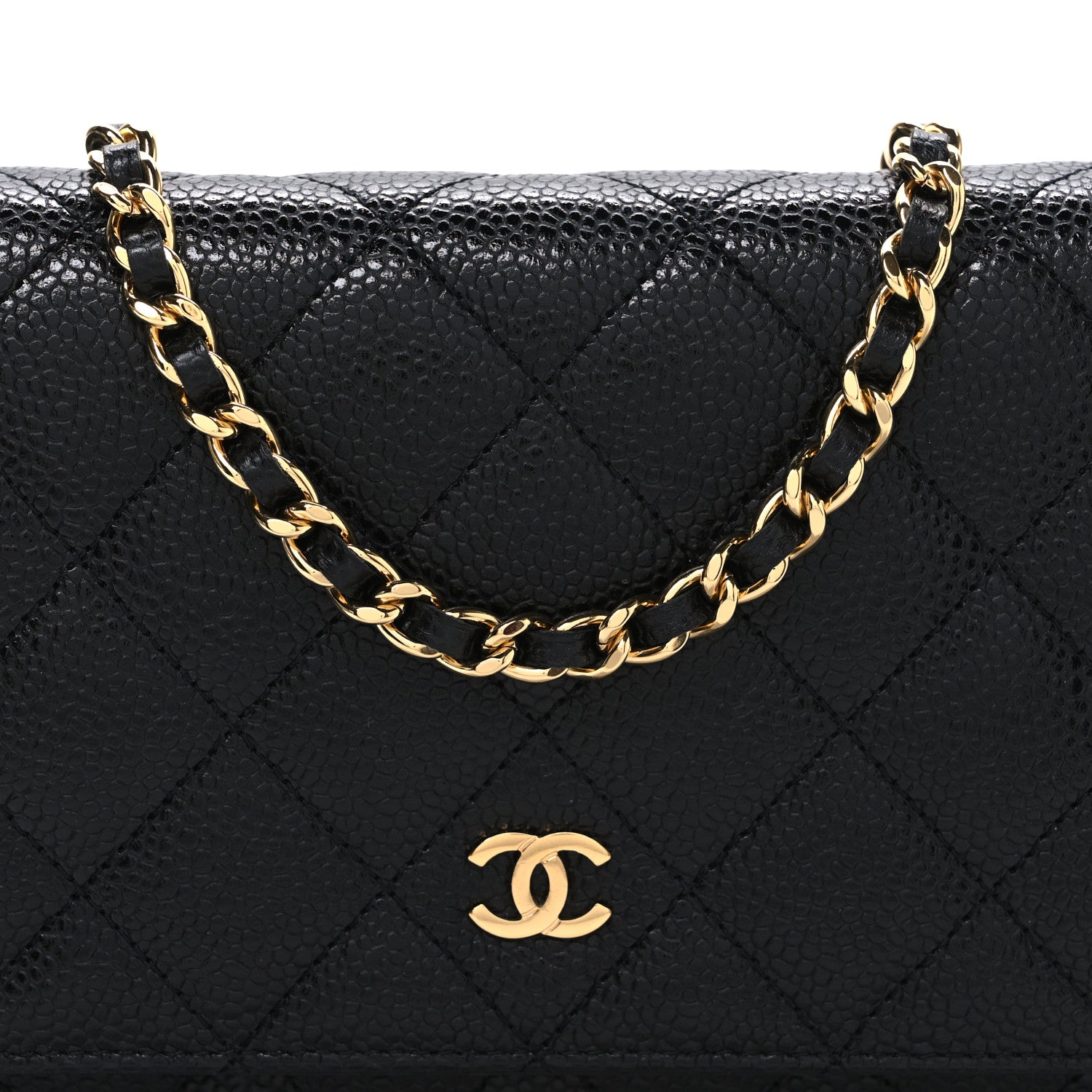 Chanel Caviar Quilted Wallet on Chain WOC Black 9 of 11