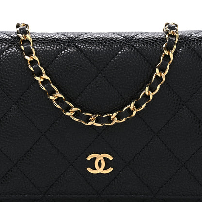 Chanel Caviar Quilted Wallet on Chain WOC Black 9 of 11