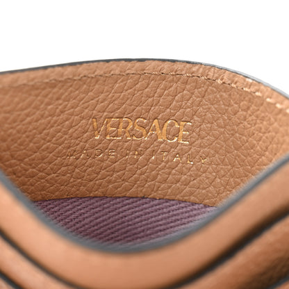 Versace Calfskin Medusa Card Holder Brown 6 of 6