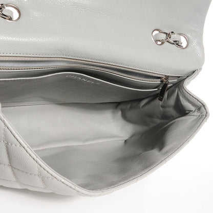 Chanel Caviar Jumbo Single Flap Grey 6 of 8