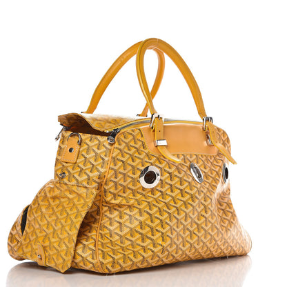 Goyard Goyardine Sac Hulot Pet Carrier PM Yellow 4 of 14