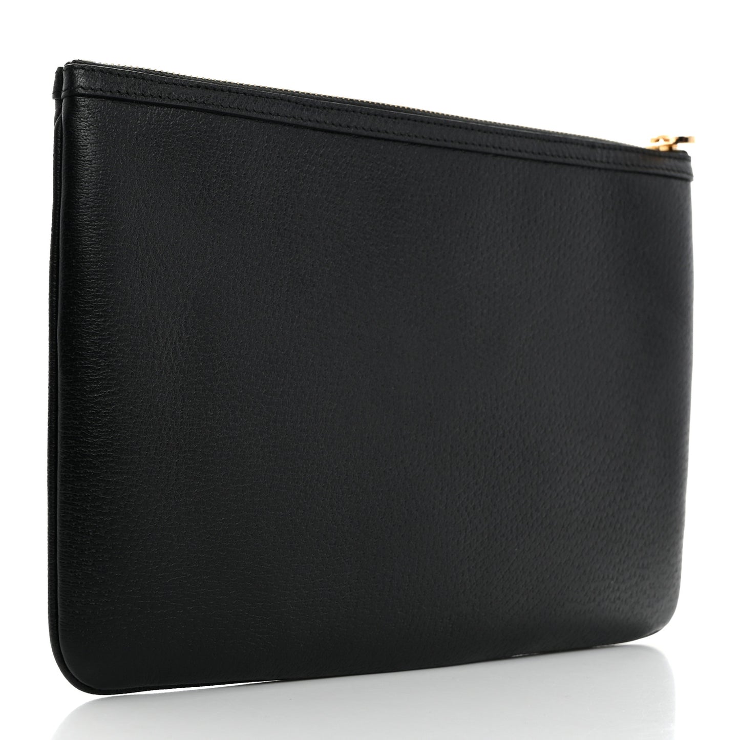 Calfskin Large Ophidia Pouch Clutch Black