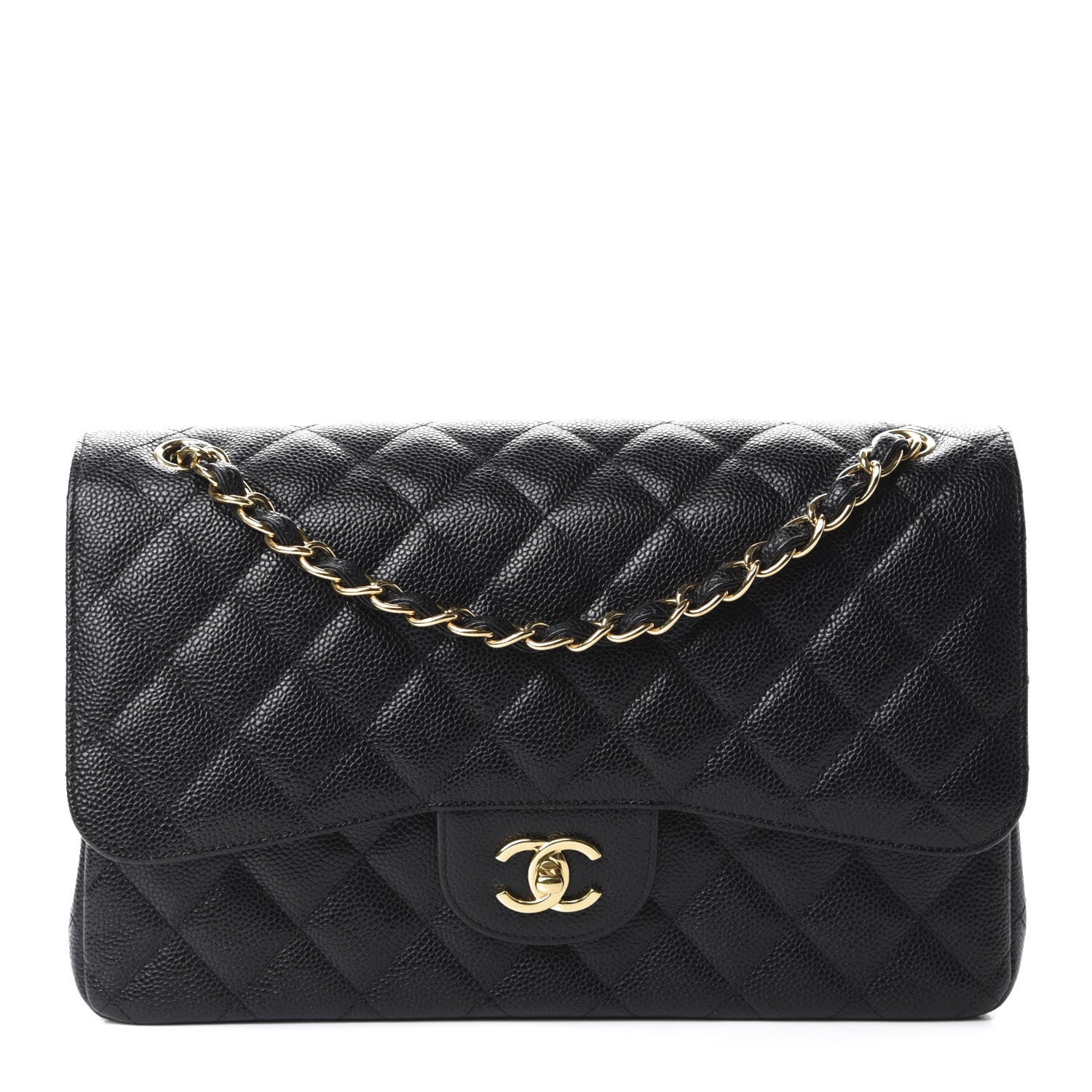 Chanel Caviar Quilted Jumbo Double Flap Black 1 of 11
