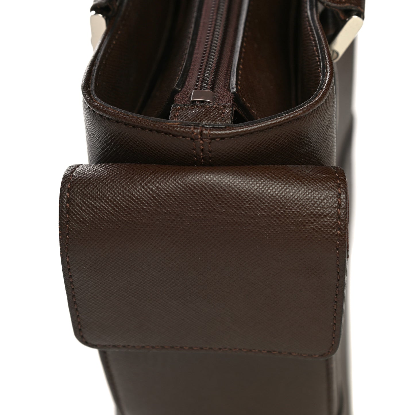 Saffiano Top Handle Tote Brown