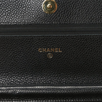 Chanel Caviar Quilted Wallet on Chain WOC Black 6 of 10