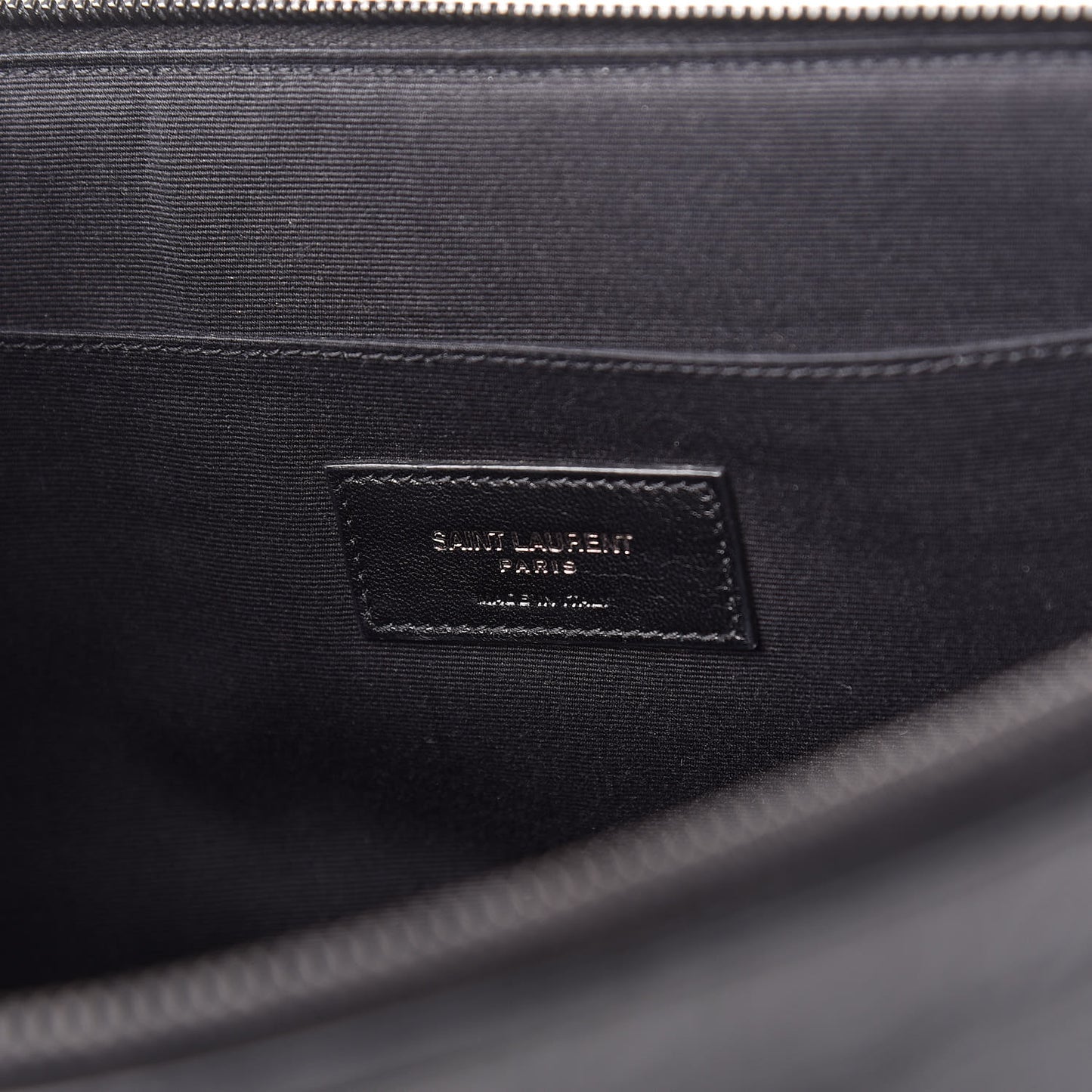 Calfskin Crocodile Embossed Monogram Document Holder Black