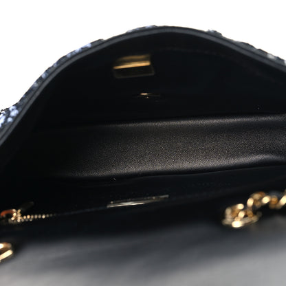 Chanel Sequin Quilted Small Single Flap Black 7 of 20