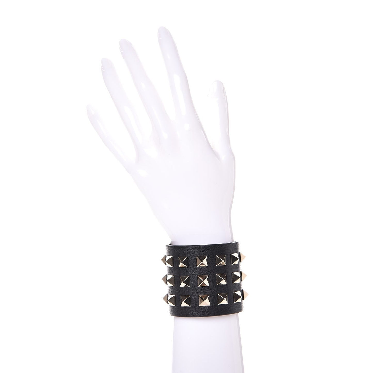 Vitello Rockstud Bracelet Black