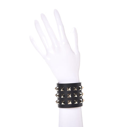 Valentino Garavani Vitello Rockstud Bracelet Black 2 of 7