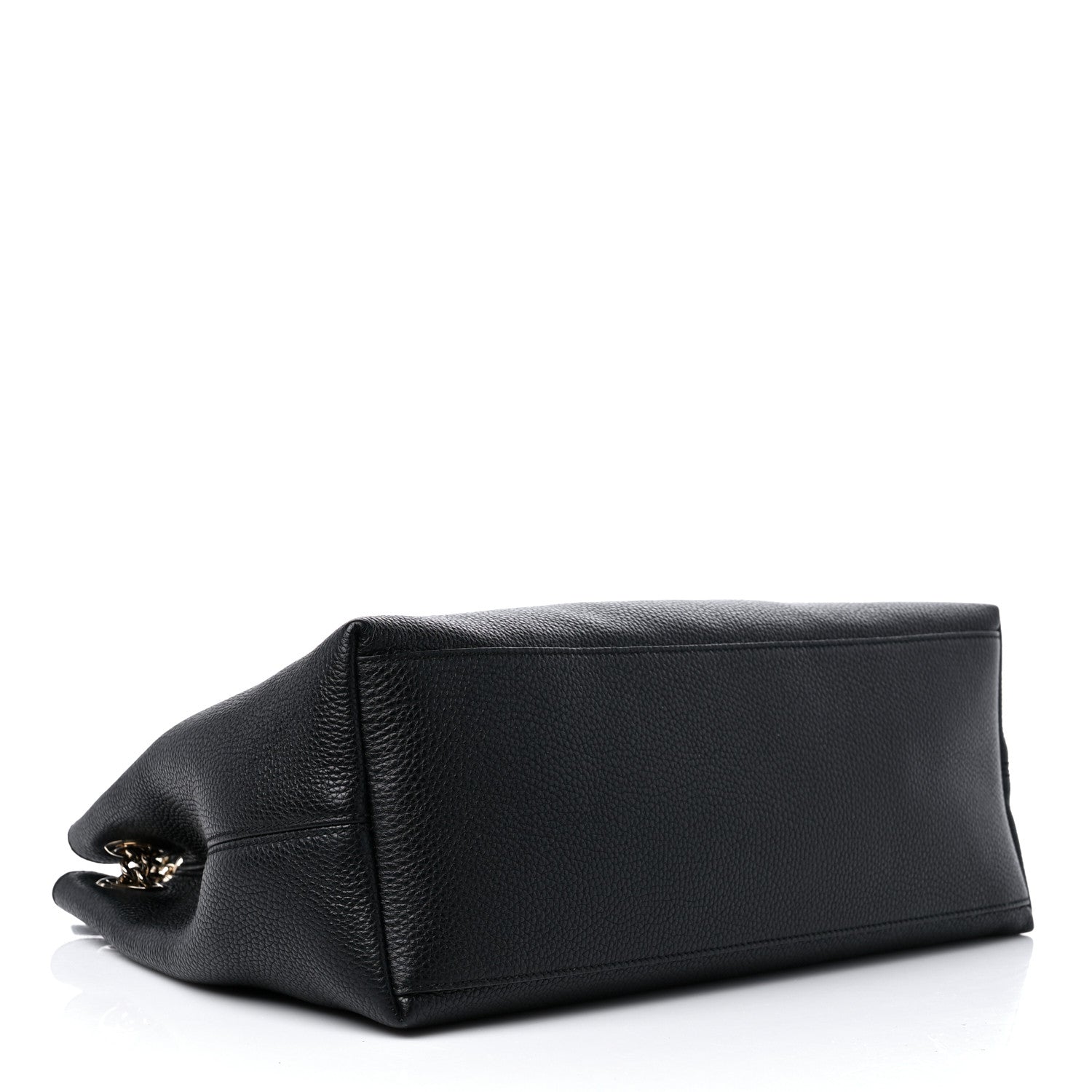 Gucci Pebbled Calfskin Medium Soho Chain Shoulder Bag Black 3 of 10