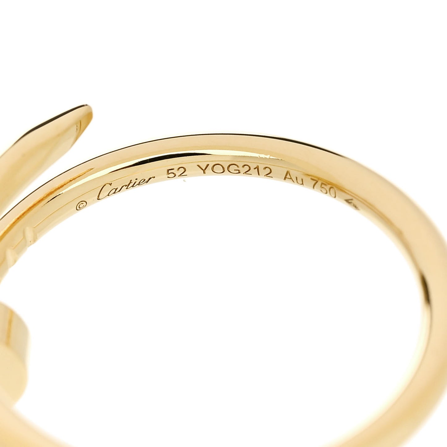 18K Yellow Gold Small Juste Un Clou Ring 52 6