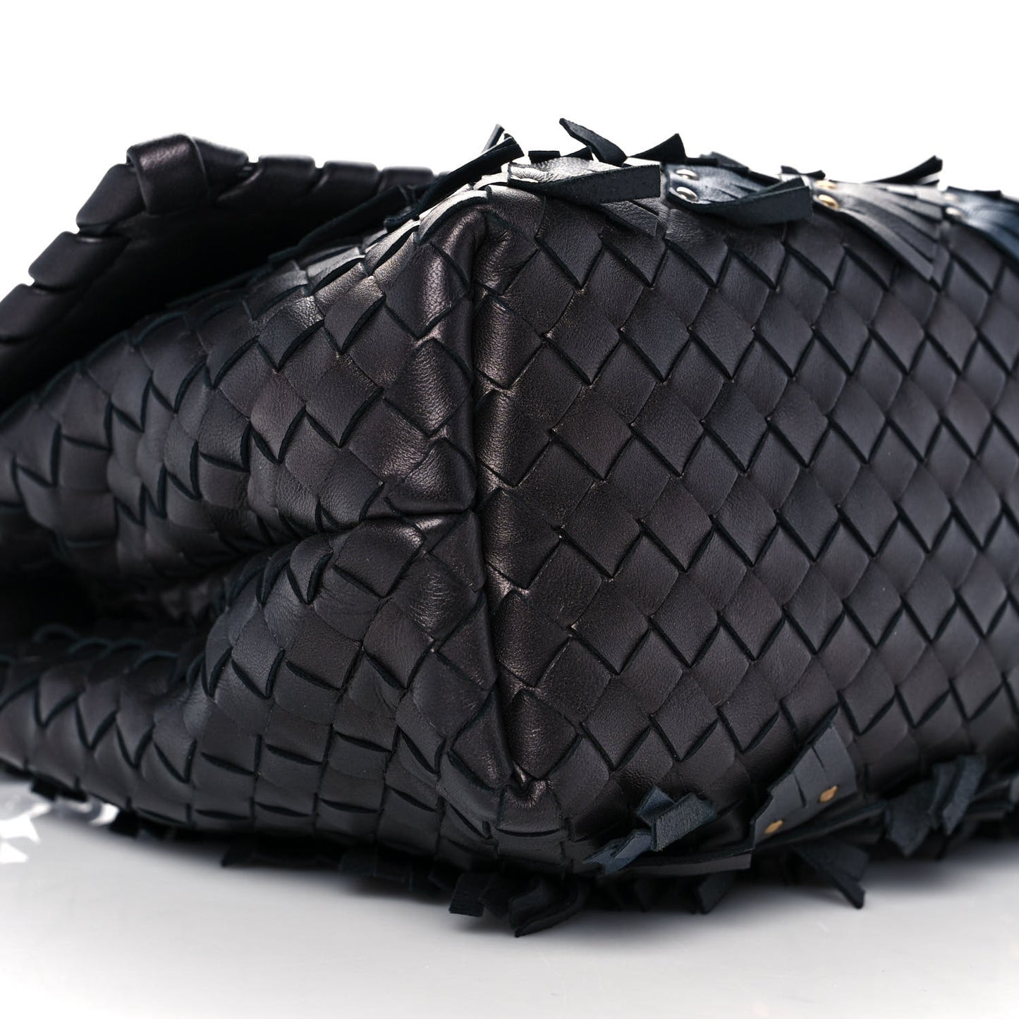 Nappa Intrecciato Studded Nodini Bag Black
