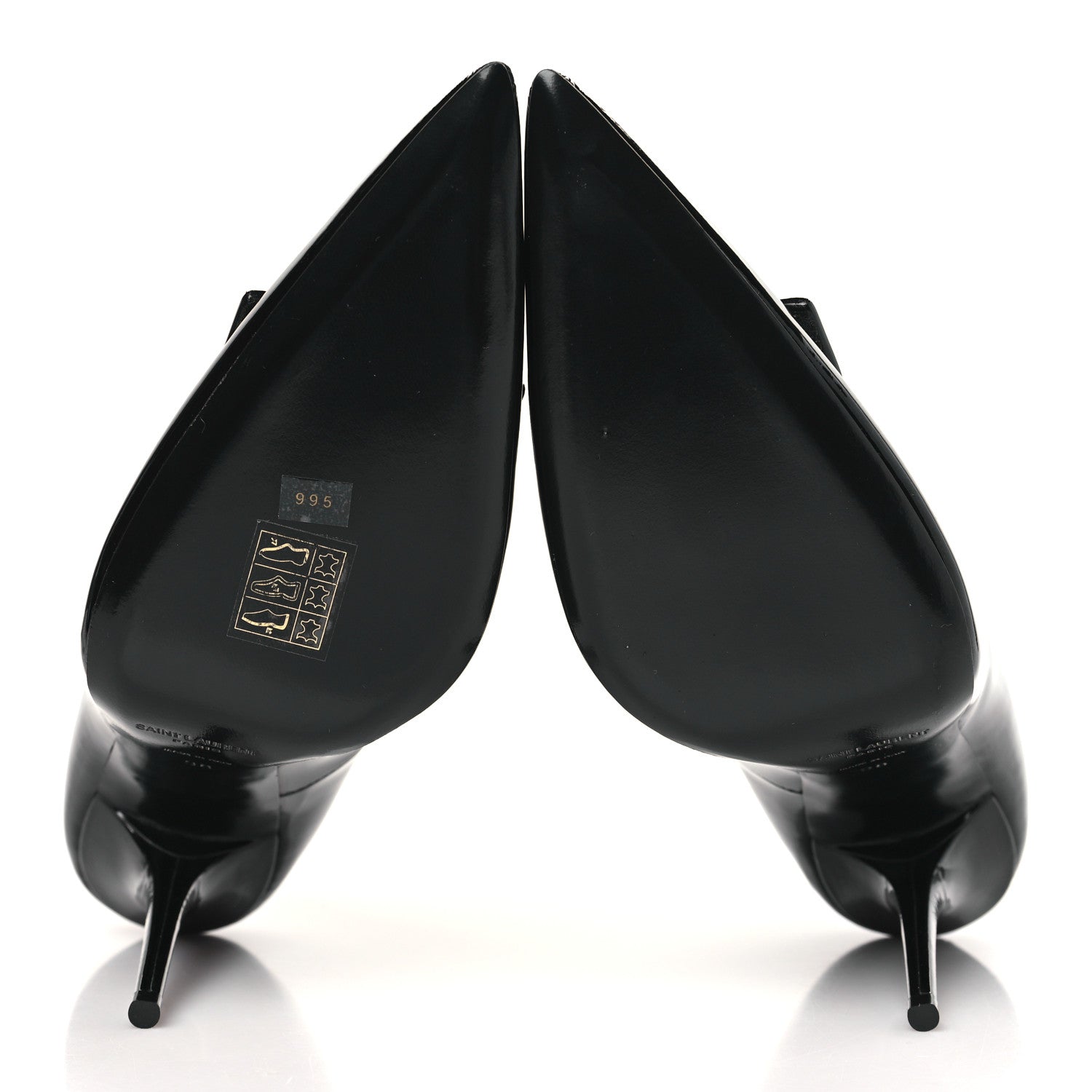Saint Laurent Patent Calfskin Kayla 110 Pumps 38 Black 6 of 10
