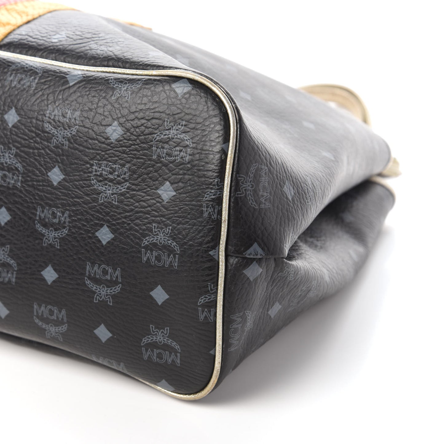 Visetos Striped Munich Lion Tote Black