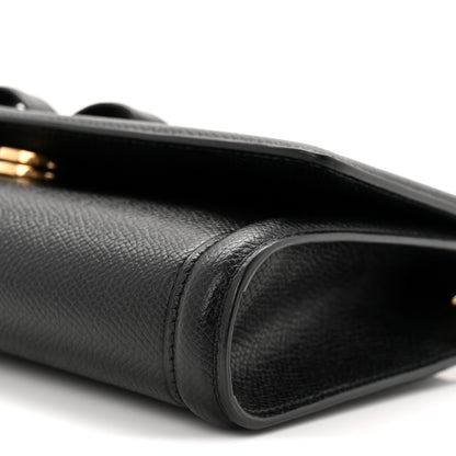 Salvatore Ferragamo Hammered Calfskin Vara Bow Mini Bag Black 9 of 9