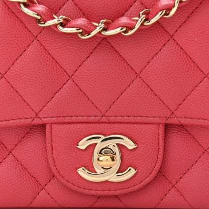 Chanel Caviar Quilted Mini Square Flap Pink 8 of 11