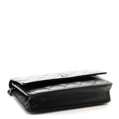Chanel Caviar Quilted Wallet On Chain WOC Black 4 of 10