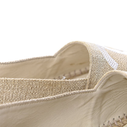 Chanel Toile Sequin CC Espadrilles 41 Beige Black 7 of 13