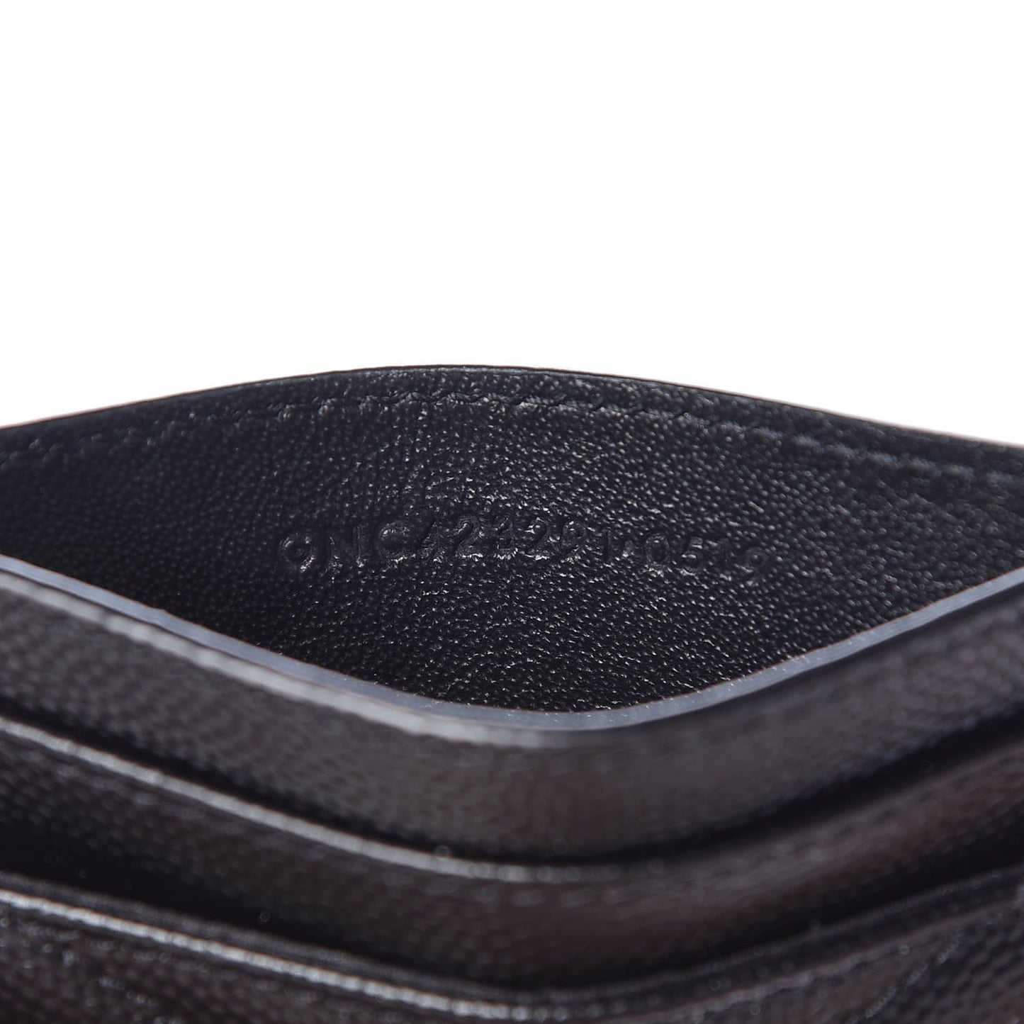 Grain De Poudre Matelasse Chevron Monogram Credit Card Case Black