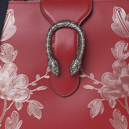 Gucci Calfskin Web Chinese New Year Medium Dionysus Tote Bag Hibiscus Red 9 of 9