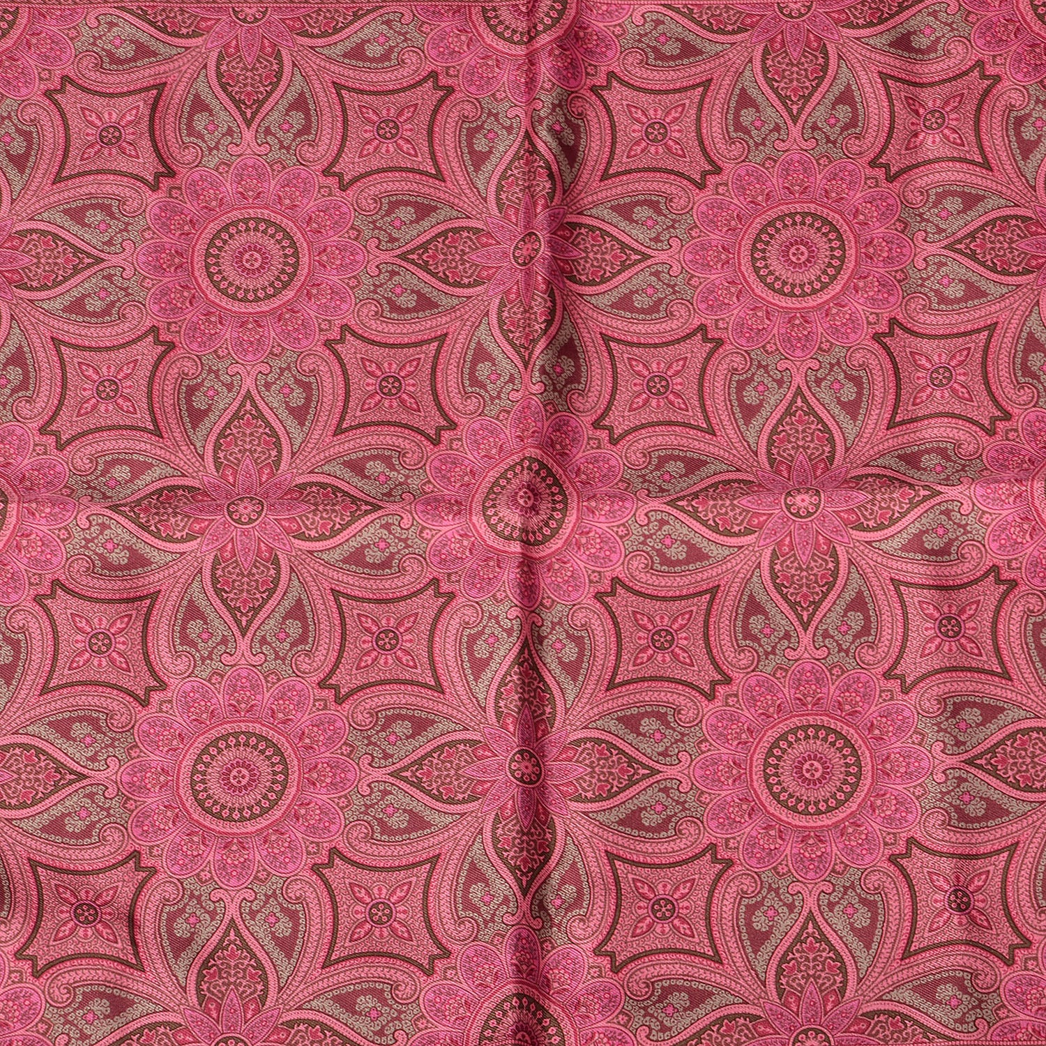 Hermes Silk Pocket Square Floral Pink 1 of 4