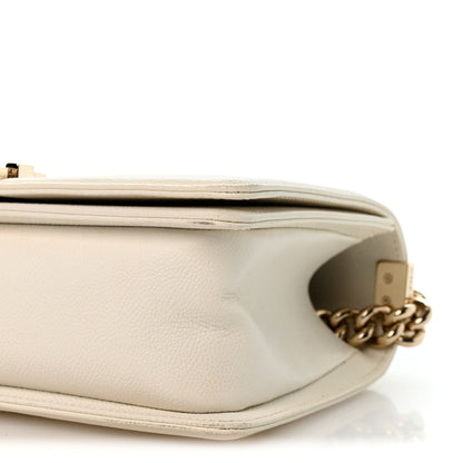Chanel Caviar Quilted Medium Boy Flap White 10 of 14