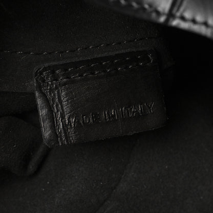 Givenchy Calfskin Crocodile Embossed Small HDG Hobo Bag Black 6 of 8