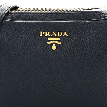 Prada Vitello Daino Camera Crossbody Bag Blue 9 of 11